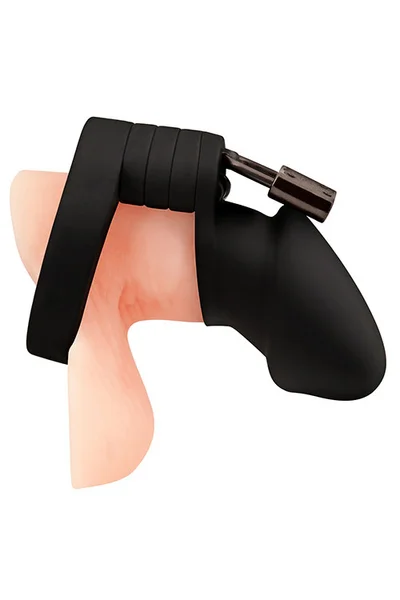 Blue Line 3.3" Silicone Chastity Cock Cage — image 3 of 5