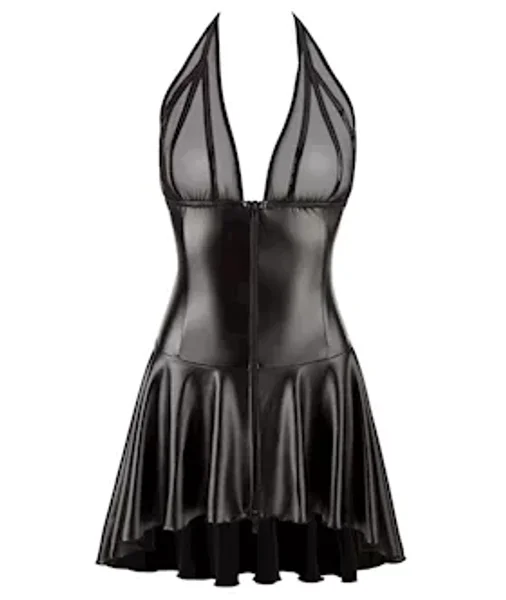 Full Zip Wetlook Dress — image 2 of 4
