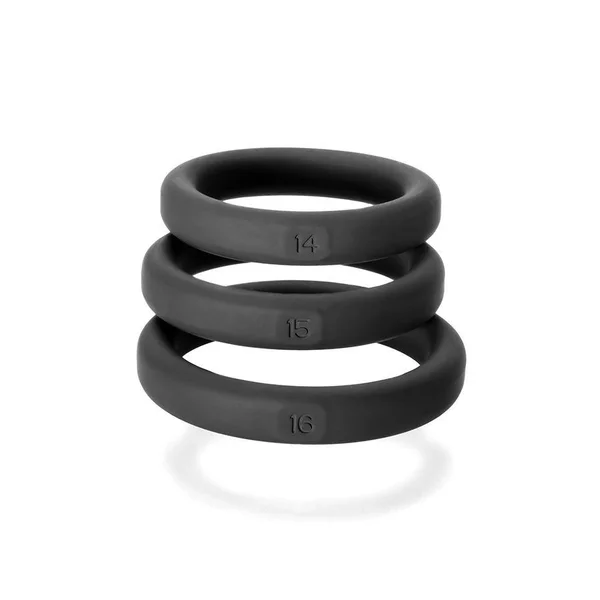 Perfect Fit Xact-Fit Silicone Cock Rings - 3 Ring Kit, Incremental Sizes — image 2 of 10