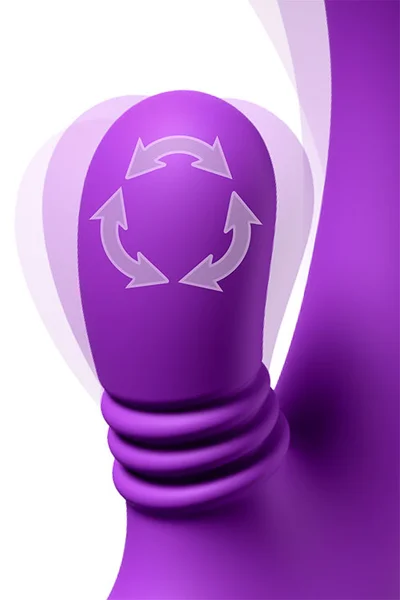 Pipedream Fantasy For Her intiMotion G-Pro 8.3" Come Hither & Swirling Rabbit VIbrator — image 5 of 6