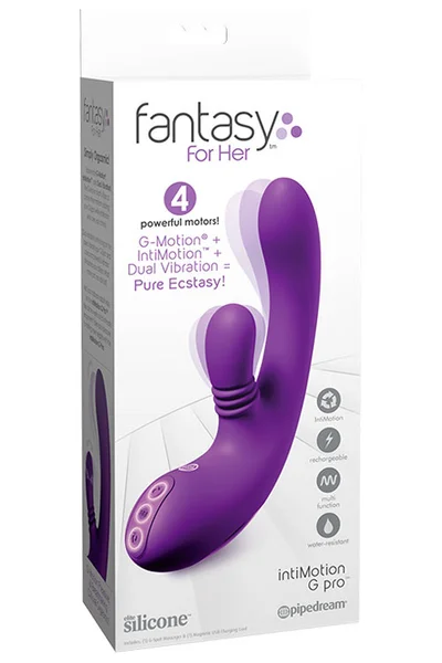Pipedream Fantasy For Her intiMotion G-Pro 8.3" Come Hither & Swirling Rabbit VIbrator — image 6 of 6