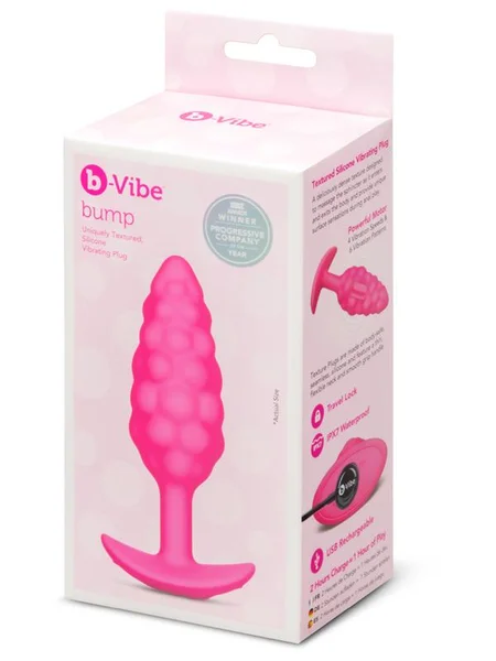 b-Vibe Bump Texture Plug Pink — image 2 of 3