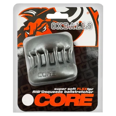 oxballs core gripsqueeze ballstretcher black ice cock ring