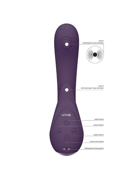 Vive Flickering Silicone Dual Vibrator — image 7 of 10