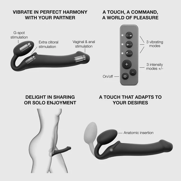Strap-On-Me Vibrating Bendable Strapless Strap-On - Medium — image 2 of 3