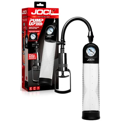 jock pump up gauge penis pump with pull handle