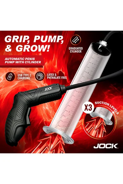Jock Power Pumper Automatic Penis Pump with Cylinder — image 5 of 6