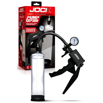 jock pump up penis pump with gauge trigger handle