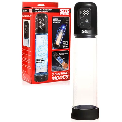 size matters 5x sucking penis pump w attachments