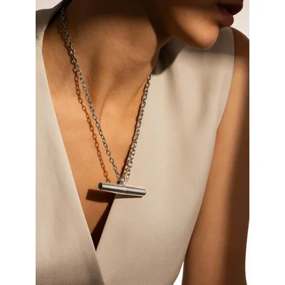 crave tease necklace vibrator silver
