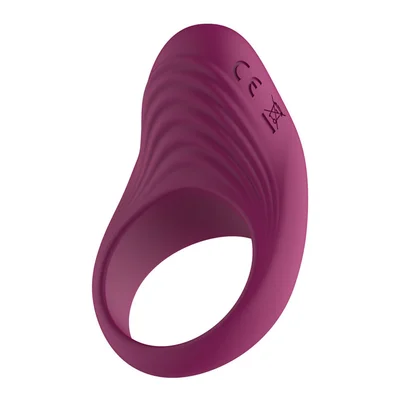 passion play silicone vibrating ribbed cock ring