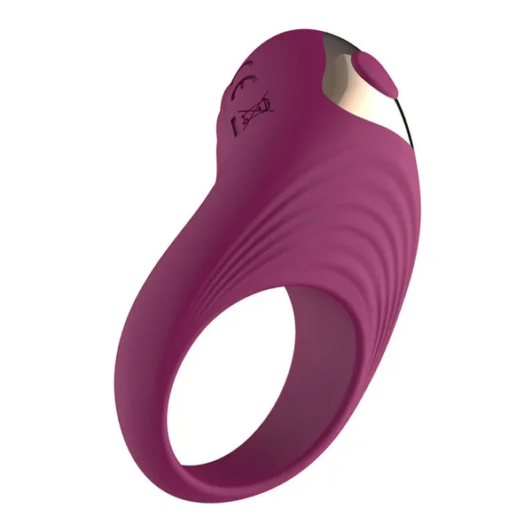 Passion Play Silicone Vibrating Ribbed Cock Ring — image 2 of 4