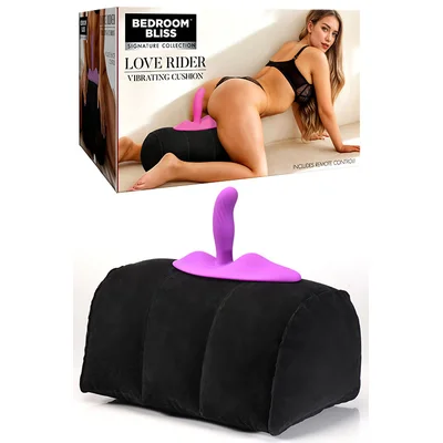 bedroom bliss love rider 196 vibrating cushion with grinding dildo remote control