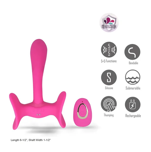 Paislee Thigh-Held G-spot Vibrator with Remote — image 5 of 8
