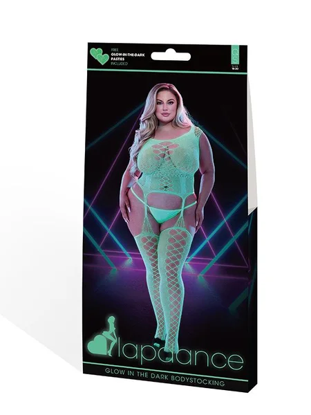 Lapdance Glow In The Dark Fishnet Keyhole Bodystocking Q — image 3 of 3