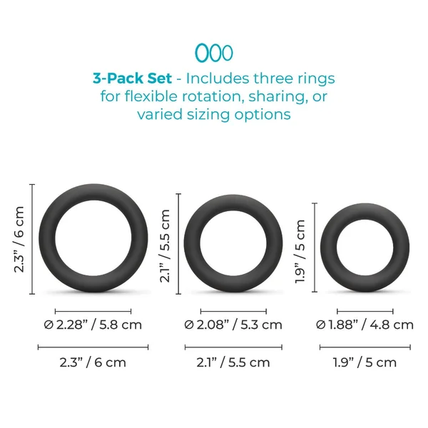 Snug Ring Swole 3-Pack Soft Stretch Silicone Secure Fit Cock Ring — image 8 of 8