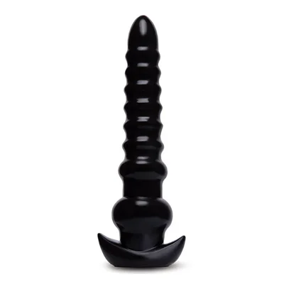 size up 13 inch ribbed textured titan butt plug