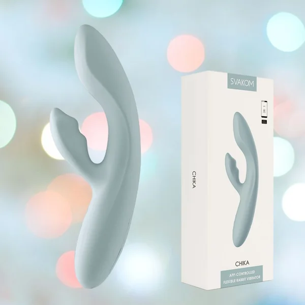 Svakom Chika Rabbit VIbrator App Controlled - Turquoise Grey — image 2 of 3