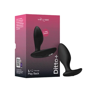 we vibe ditto app controlled vibrating butt plug satin black