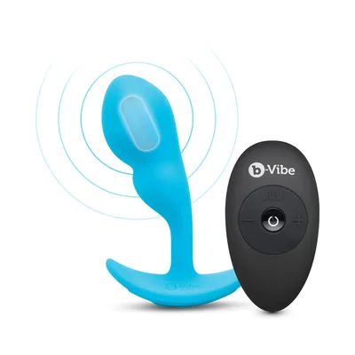 b vibe vibrating p spot snug plug small with rechargeable remote control