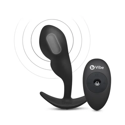 b vibe vibrating p spot snug plug large with rechargeable remote control