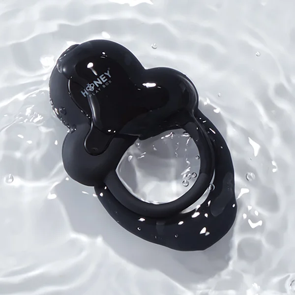 Honey Play Box Anello App-Controlled Vibrating Double Cock Ring with Clitoral Stimulator Black — image 3 of 7