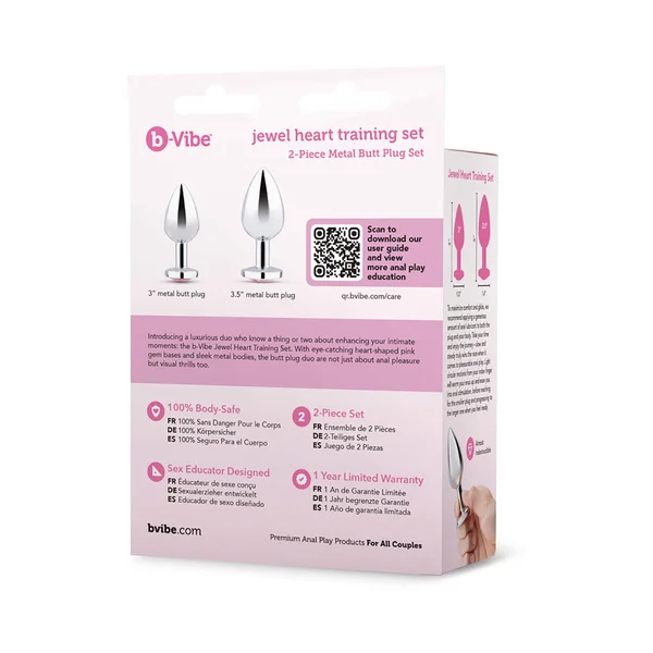 b-Vibe Jewel Metal Training Plug Set — image 6 of 10