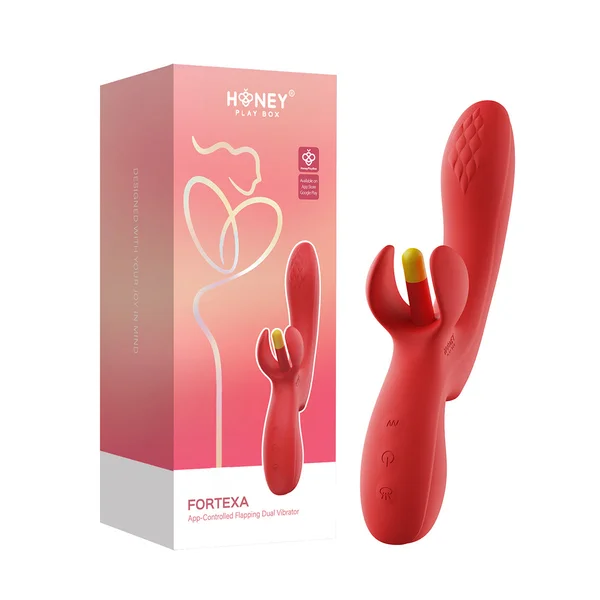 Honey Play Box Fortexa App-Controlled Kinky Finger Flapping Dual Stimulator Red — image 2 of 6