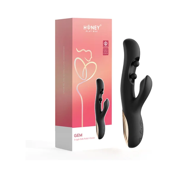 Honey Play Box Gem Pressure Sensing App-Controlled Twin Balls Rabbit Black — image 3 of 5