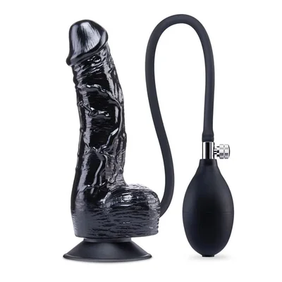 size up 6 inch inflatable dildo with balls