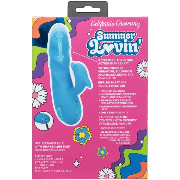 California Dreaming® Summer Lovin' Frisco Fantasy Rabbit Vibrator — image 9 of 9