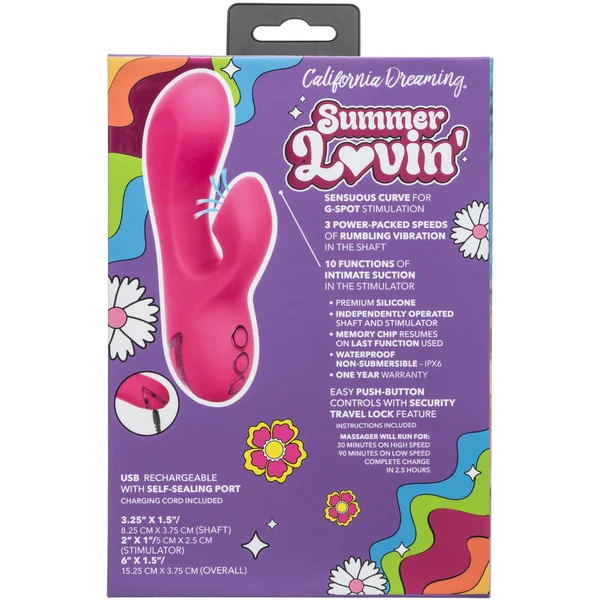 California Dreaming® Summer Lovin' Venice Beach Babe Rabbit Vibrator — image 9 of 23