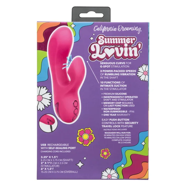 California Dreaming® Summer Lovin' Venice Beach Babe Rabbit Vibrator — image 20 of 23