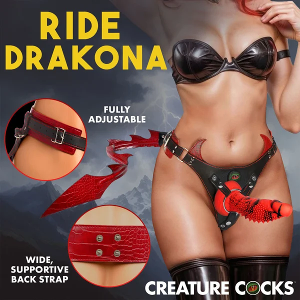 Drakona Dragon Tail Strap-On Harness With Dildo By Creature Cocks — image 2 of 7