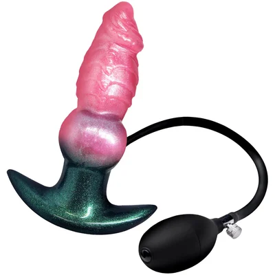 girthy likan inflatable silicone fantasy anal plug by creature cocks