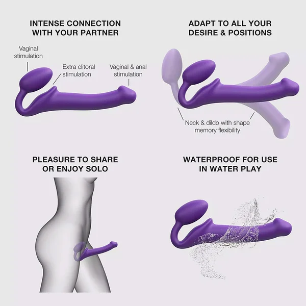 Strap-On-Me Semi-Realistic Bendable Strapless Strap-On - Small — image 3 of 4