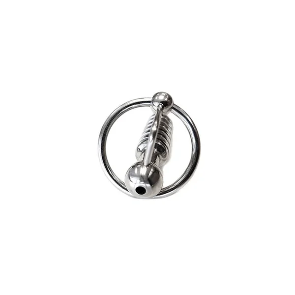Rouge Stainless Steel Hollow Beaded Probe & Cock Ring — image 4 of 4
