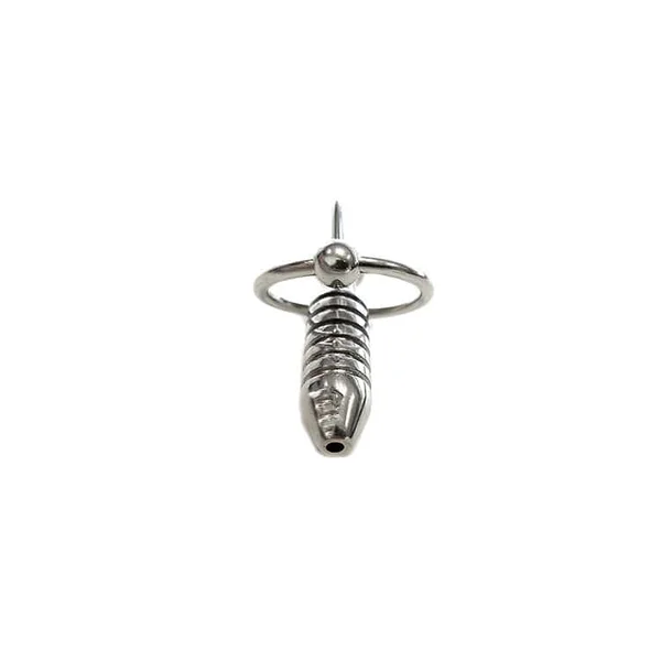 Rouge Stainless Steel Hollow Beaded Probe & Cock Ring — image 2 of 4