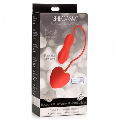 shegasm 10x love on me suction clit stimulator vibrating egg