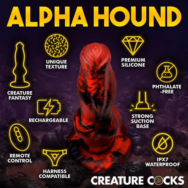 Creature Cocks Hell Wolf Thrusting & Vibrating Silicone Dildo — image 9 of 13