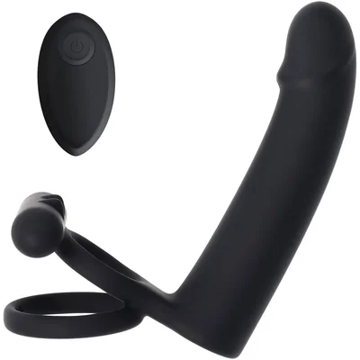 gender x full swing wearable vibrating dildo with dual cock ring remote