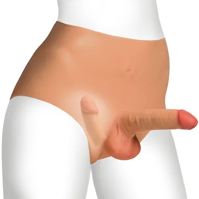 master series double boner briefs silicone penis panty