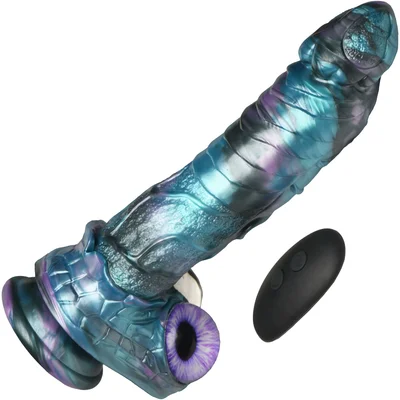 astro thrust 8 thrusting vibrating silicone suction cup dildo with remote by creature cocks