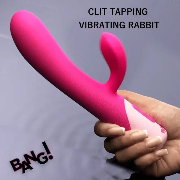 Bang! Clit Tapping Rechargeable Silicone Rabbit Vibrator — image 2 of 12