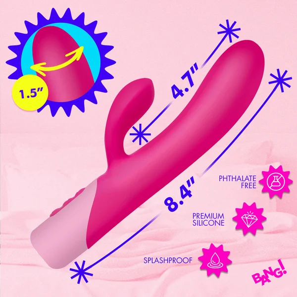 Bang! Clit Tapping Rechargeable Silicone Rabbit Vibrator — image 11 of 12