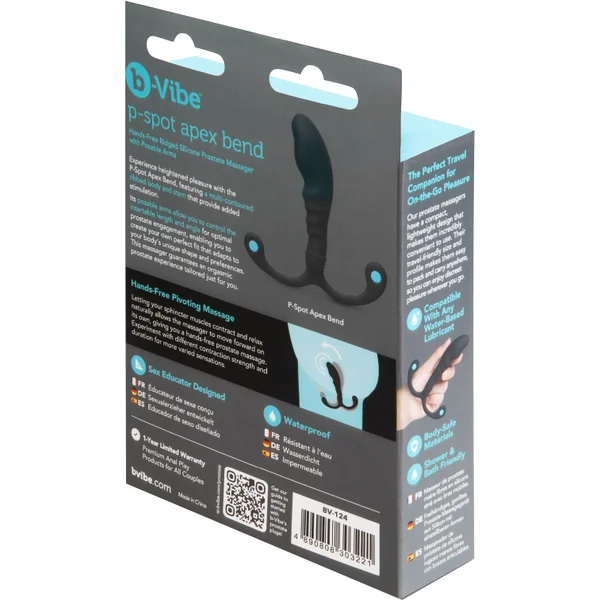 b-Vibe P-Spot Apex Bend Hands-Free Ridged Silicone Prostate Massager — image 17 of 17