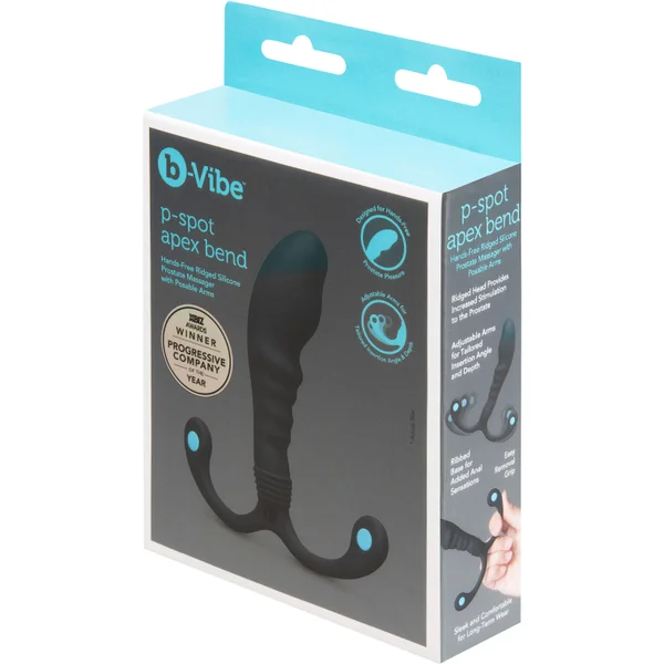 b-Vibe P-Spot Apex Bend Hands-Free Ridged Silicone Prostate Massager — image 16 of 17