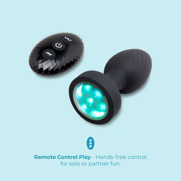 B-Vibe 3.5" Light-Up Vibrating & Rotating Silicone Butt Plug With Remote — image 6 of 14