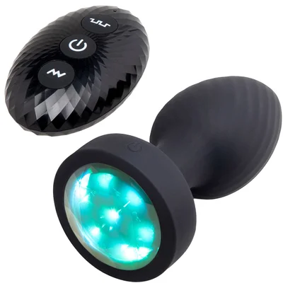 b vibe 35 light up vibrating rotating silicone butt plug with remote