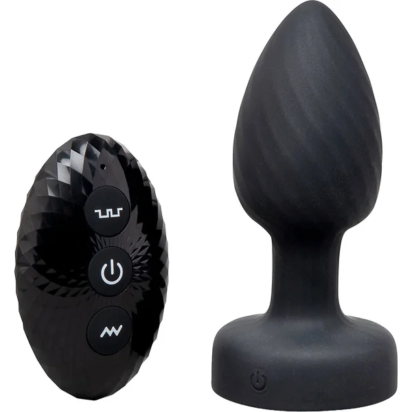 B-Vibe 3.5" Light-Up Vibrating & Rotating Silicone Butt Plug With Remote — image 9 of 14